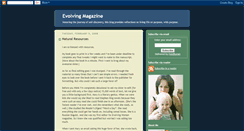 Desktop Screenshot of evolvingwomanmagazine.blogspot.com