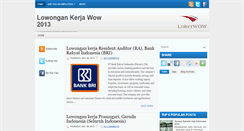 Desktop Screenshot of lowongankerjawow.blogspot.com