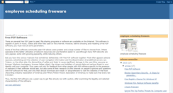 Desktop Screenshot of employee-scheduling-freeware.blogspot.com