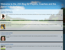 Tablet Screenshot of junior-volleyball.blogspot.com