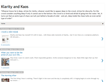 Tablet Screenshot of klarityandkaos.blogspot.com