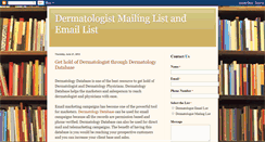 Desktop Screenshot of dermatologistmailinglistandemaillists.blogspot.com