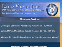 Tablet Screenshot of iglesiavidaenjesushialeah.blogspot.com