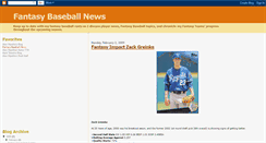 Desktop Screenshot of fantasybaseballnews.blogspot.com