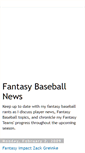 Mobile Screenshot of fantasybaseballnews.blogspot.com