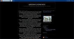 Desktop Screenshot of greenflyerbikes.blogspot.com