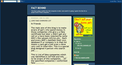 Desktop Screenshot of fact-behind.blogspot.com