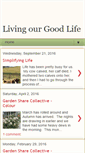 Mobile Screenshot of livingourgoodlife.blogspot.com