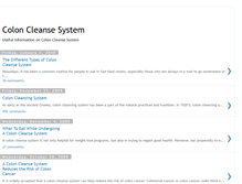 Tablet Screenshot of coloncleansesystem.blogspot.com