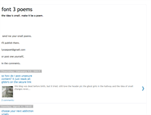 Tablet Screenshot of font3poems.blogspot.com