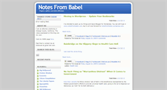 Desktop Screenshot of notesfrombabel.blogspot.com