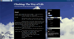 Desktop Screenshot of climbingthewayoflife.blogspot.com