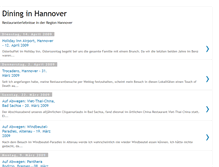 Tablet Screenshot of hannover-dining.blogspot.com