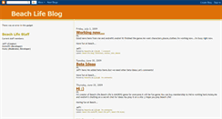 Desktop Screenshot of beachlifebeta.blogspot.com