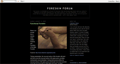 Desktop Screenshot of foreskinforum.blogspot.com