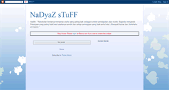 Desktop Screenshot of nadyazstuff.blogspot.com