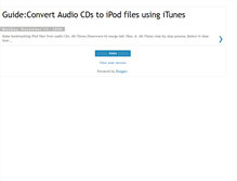 Tablet Screenshot of guide-convert-audiocds-toipod-files.blogspot.com