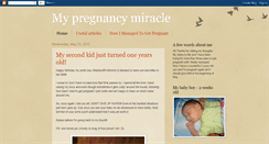 Desktop Screenshot of my-pregnancy-miracle.blogspot.com