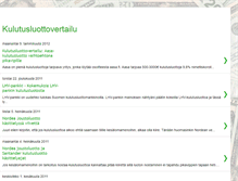 Tablet Screenshot of kulutusluottovertailu.blogspot.com