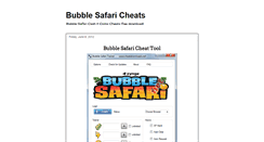 Desktop Screenshot of bubblesafaricheats.blogspot.com