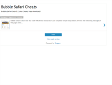 Tablet Screenshot of bubblesafaricheats.blogspot.com