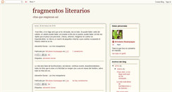 Desktop Screenshot of fragmentoslilterarios.blogspot.com