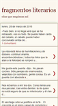 Mobile Screenshot of fragmentoslilterarios.blogspot.com