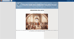 Desktop Screenshot of filosofia11orestessindicce.blogspot.com