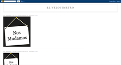 Desktop Screenshot of elvelocimetro.blogspot.com