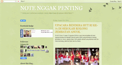 Desktop Screenshot of notenggakpenting.blogspot.com