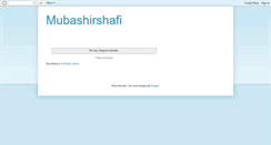 Desktop Screenshot of mubashirshafi.blogspot.com