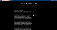 Desktop Screenshot of loveisacruelthing.blogspot.com