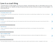 Tablet Screenshot of loveisacruelthing.blogspot.com