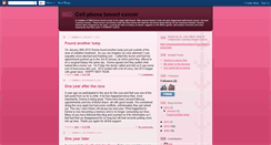 Desktop Screenshot of cellphonebreastcancer.blogspot.com