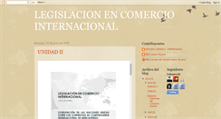 Desktop Screenshot of legislacionencomerciointernacional.blogspot.com