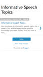 Mobile Screenshot of informativespeechtopic.blogspot.com