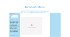 Desktop Screenshot of learnteacheducate.blogspot.com