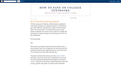 Desktop Screenshot of howtosaveontextbooks.blogspot.com