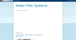 Desktop Screenshot of bestwaterfiltersystems.blogspot.com