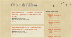 Desktop Screenshot of ceramahpilihan.blogspot.com