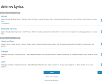 Tablet Screenshot of animes-lyrics.blogspot.com