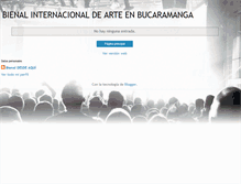 Tablet Screenshot of bienalinternacionaldebucaramanga.blogspot.com