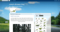 Desktop Screenshot of coreysdinosaurblog.blogspot.com
