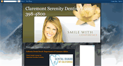 Desktop Screenshot of claremontserenitydentistry.blogspot.com