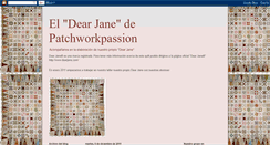 Desktop Screenshot of eldearjanedepatchworkpassion.blogspot.com