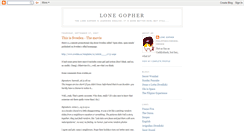 Desktop Screenshot of lonegopher.blogspot.com