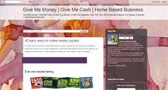 Desktop Screenshot of give-me-cash.blogspot.com