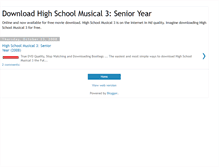 Tablet Screenshot of downloadhighschoolmusical3.blogspot.com