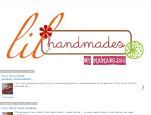 Tablet Screenshot of lilhandmadesbymamabliss.blogspot.com