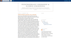 Desktop Screenshot of oikiksenpaasykoeblogi.blogspot.com